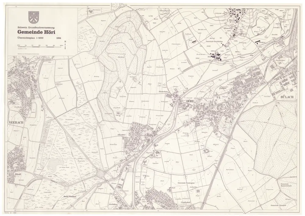 Höri: Gemeinde; Übersichtsplan (Schweizerische Grundbuchvermessung)