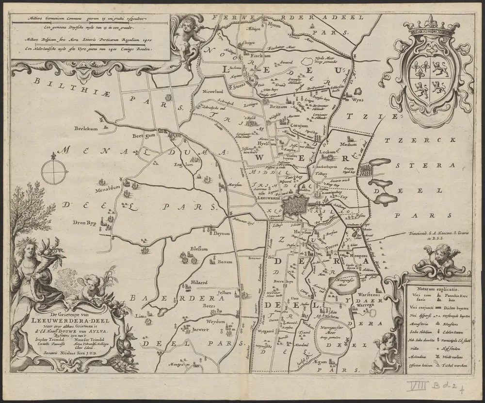 De Grietenye van Leeuwerderda-deel : waer over althans Grietman is d'ed. heer Jr. Douwe van Aylva, bysitters zyn van 't Suyder Trimdel, Cornelis Pauwelsz, Noorder Trimdel, Hotze Ysbrandtsz. Mellinga, Claes Edesz., secretaris Nicolaus Sixti J.U.D.