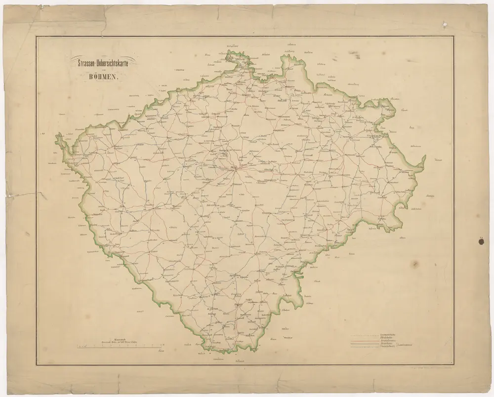 Strassen-Uebersichtskarte von Böhmen