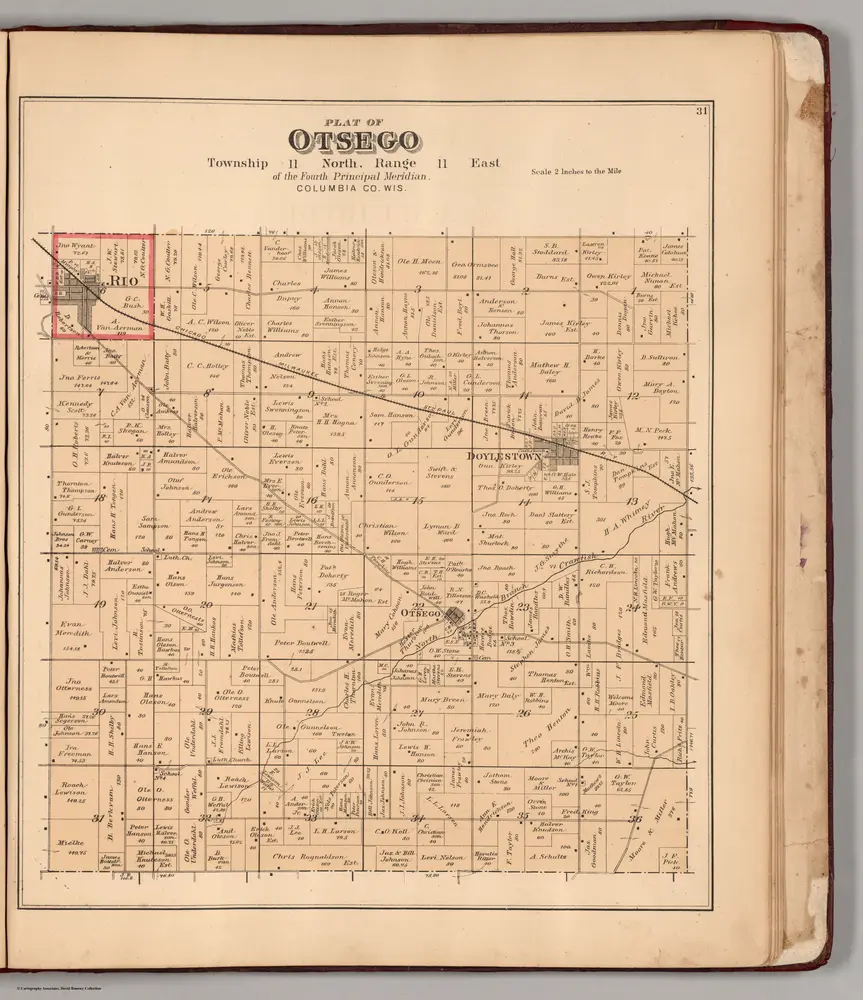 Otsego Township, Columbia County, Wisconsin.