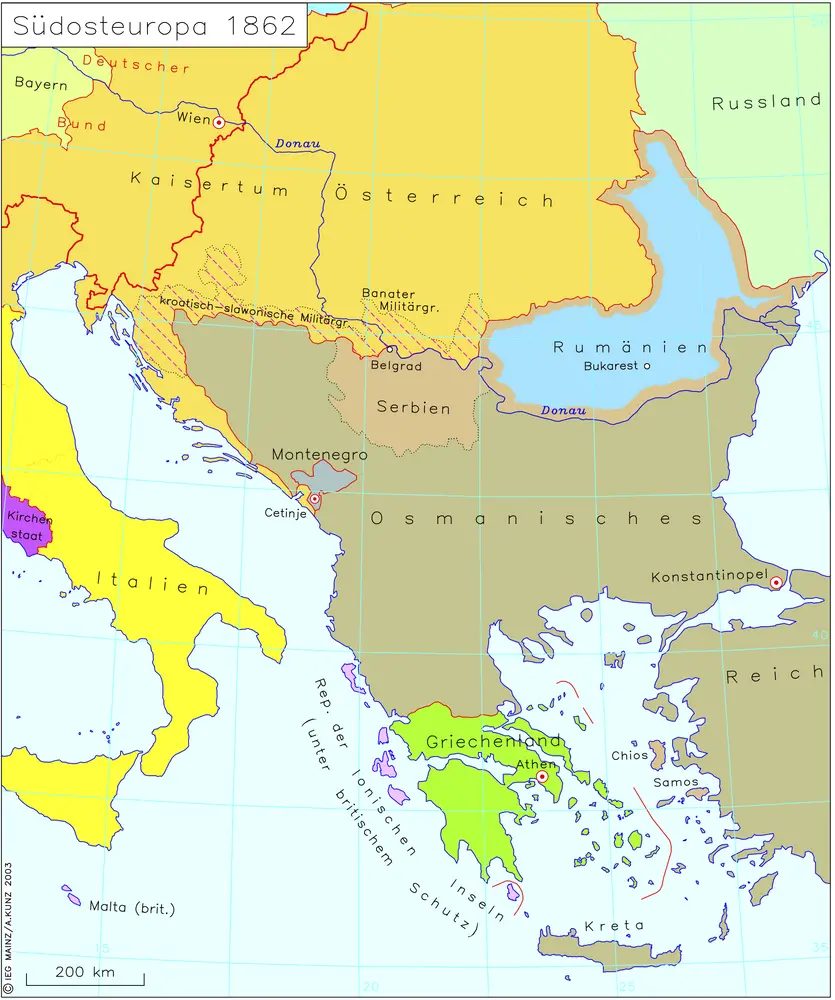 Südosteuropa 1862