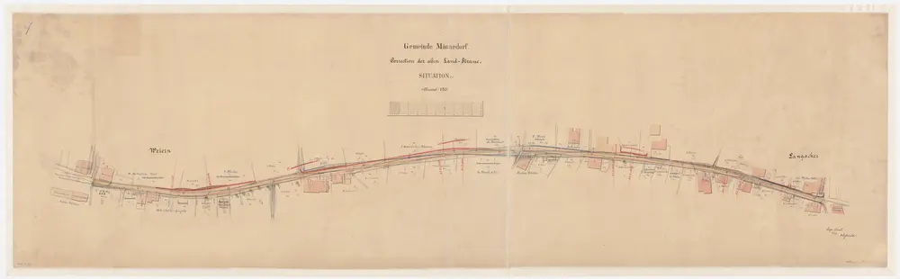 Männedorf: Strassenkorrektion der alten Landstrasse von Weiern bis Langacker; Situationsplan
