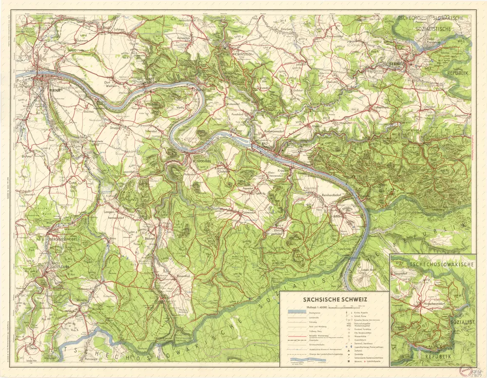 Wanderkarte Sächsische Schweiz