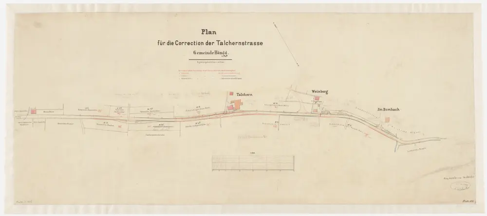 Höngg: Strassenkorrektion der Talchernstrasse; Situationsplan