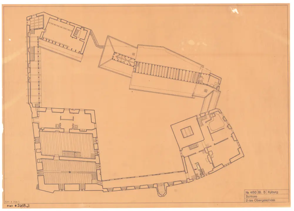 Kyburg: Schloss: 2. Stock; Grundriss (Blatt 5)