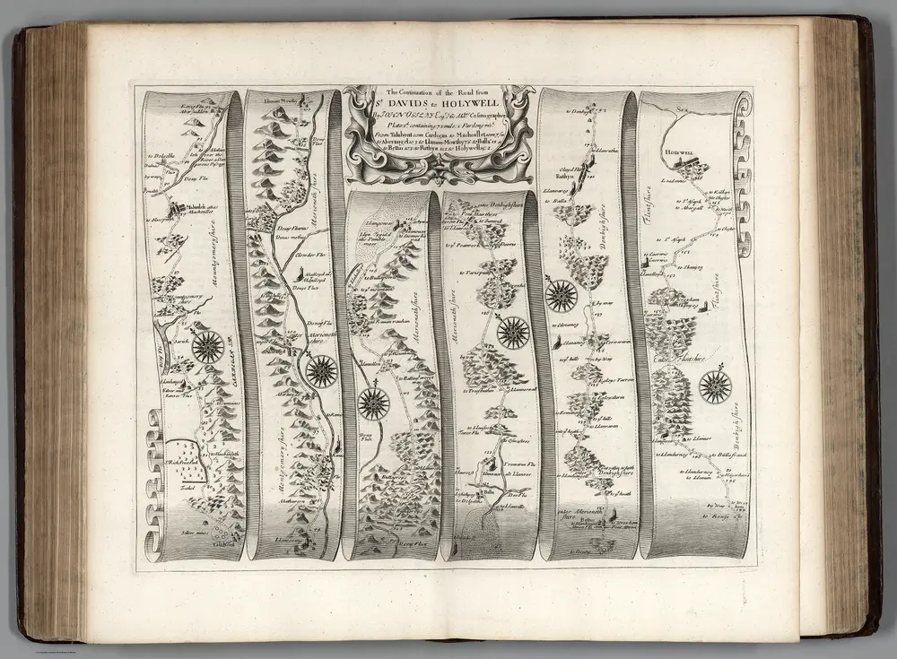 Continuation of the Road from St. Davids to Holywell.  Plate II, Talabout to Holywell.