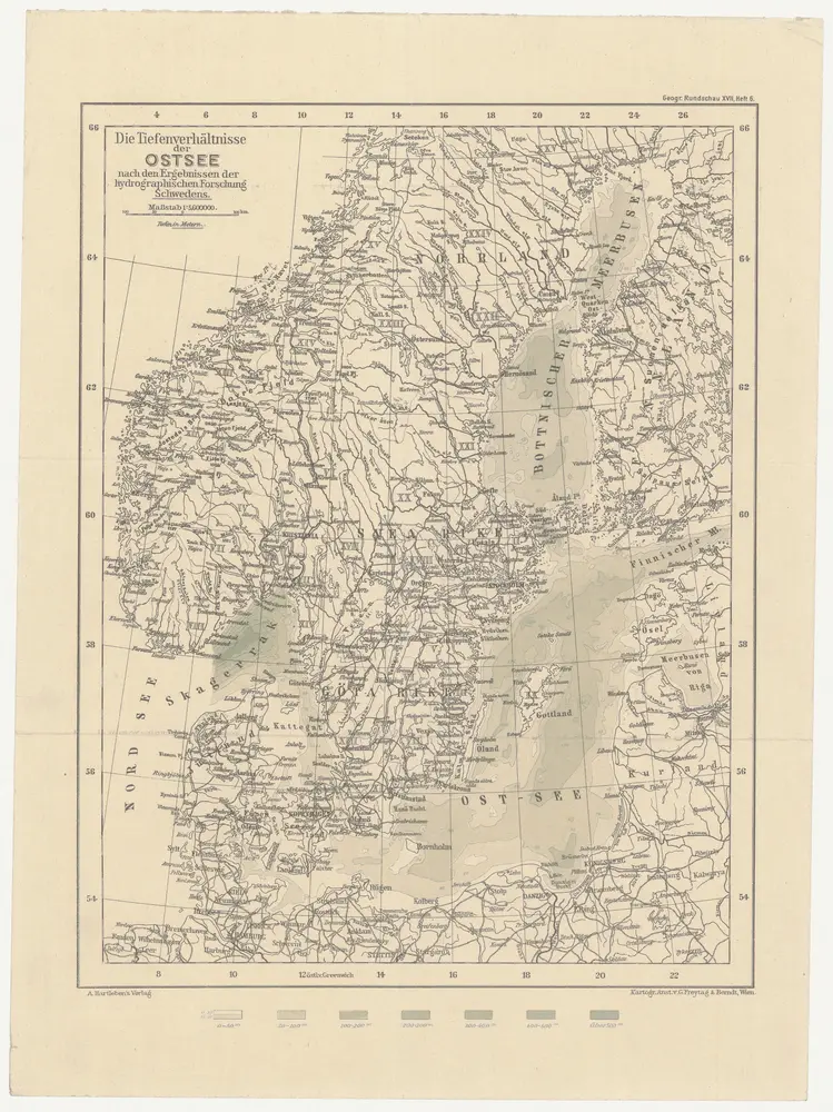 Die Tiefenverhältnisse der Ostsee