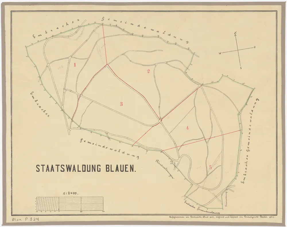 Embrach: Staatswaldung Blauen; Grundriss