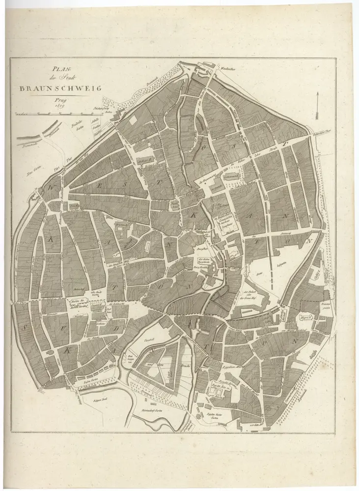 PLAN der Stadt BRAUNSCHWEIG