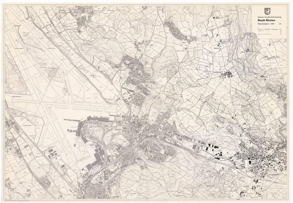 Kloten: Gemeinde; Übersichtsplan (Schweizerische Grundbuchvermessung)