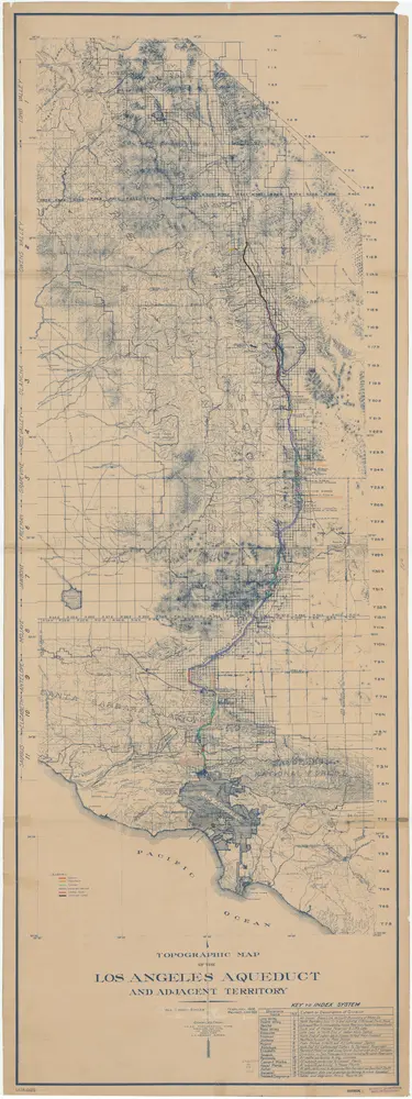 Topographic map of the Los Angeles Aqueduct and adjacent territory