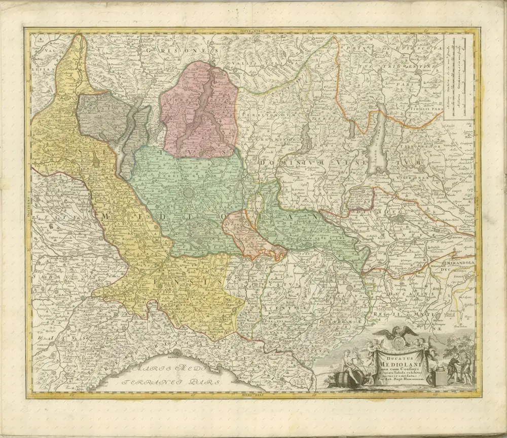 mapa z atlasu "Atlas compendiarius quinquaginta tabularum geographicarum Homannianarum :"