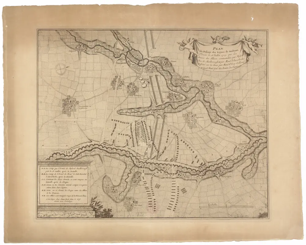 Plan du passage des lignes de Brabant