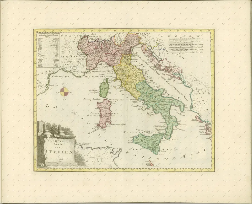 mapa z atlasu "Atlas von Italien"