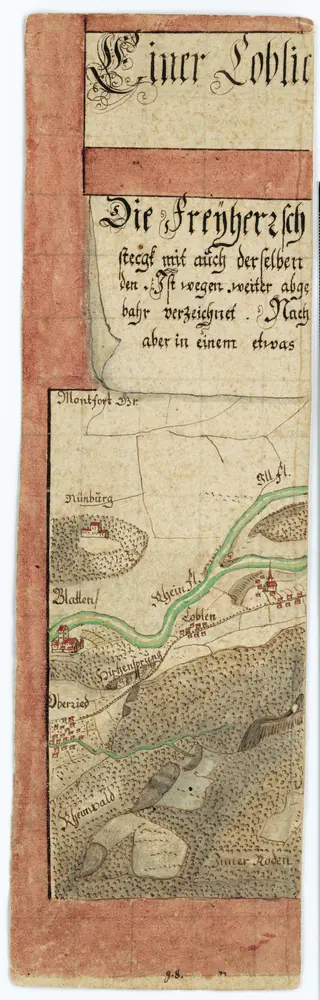 Grosse Landtafel des Zürcher Gebiets: Blatt 1: Freiherrschaft Sax-Forstegg: Oberried