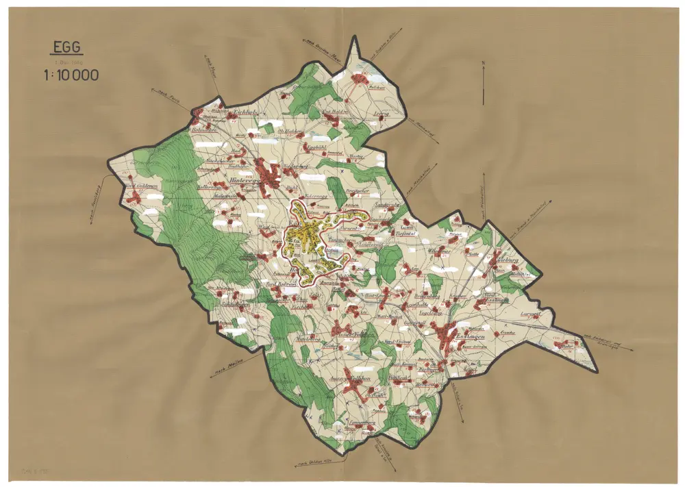 Egg: Definition der Siedlungen für die eidgenössische Volkszählung am 01.12.1950; Siedlungskarte