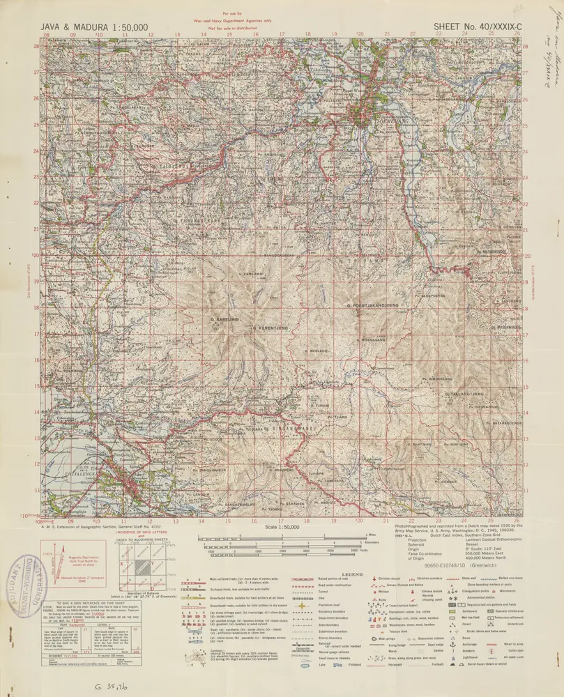 [Soemedang] / photolithographed and reprinted from a Dutch map dated 1920 by the Army Map Service