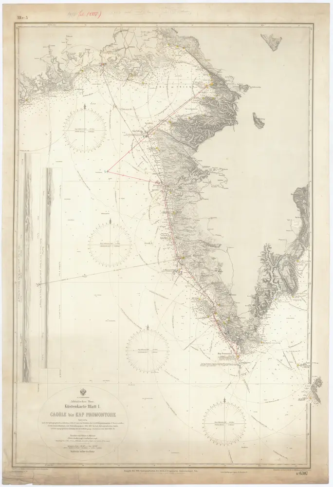 Adriatisches Meer, Küstenkarte