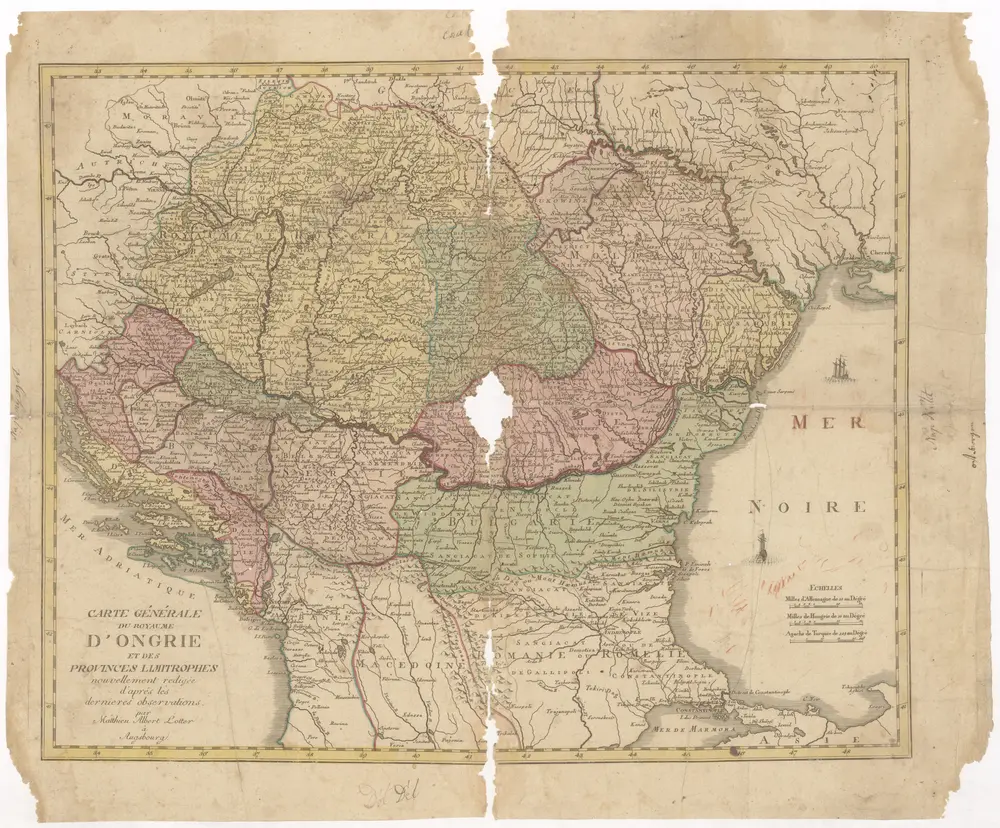 Carte générale du royaume d'Ongrie et des provinces limitrophes