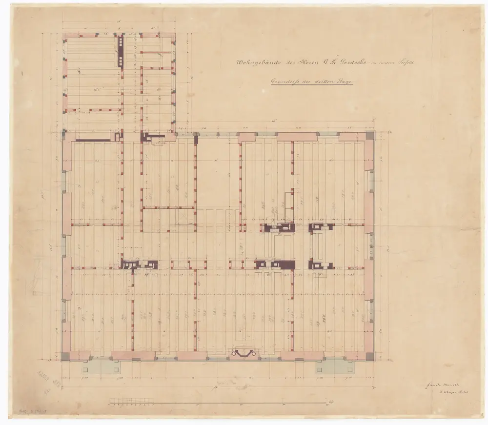 Goedecke-Haus, Seefeldstrasse 9: 3. Stock; Grundriss