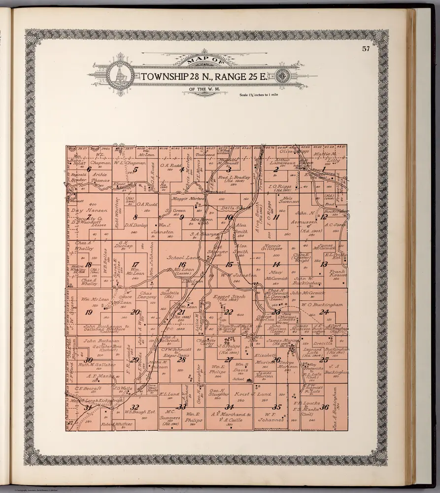 Township 28 N., Range 25 E., Douglas County, Washington.