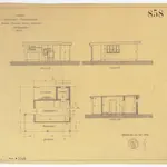 Universität Zürich (Chemisches Institut) und Kantonsschule Zürich, Neubau Rämistrasse 76: Abteilung Hochschule, Säurepavillon; Ansichten, Grundriss und Schnitt