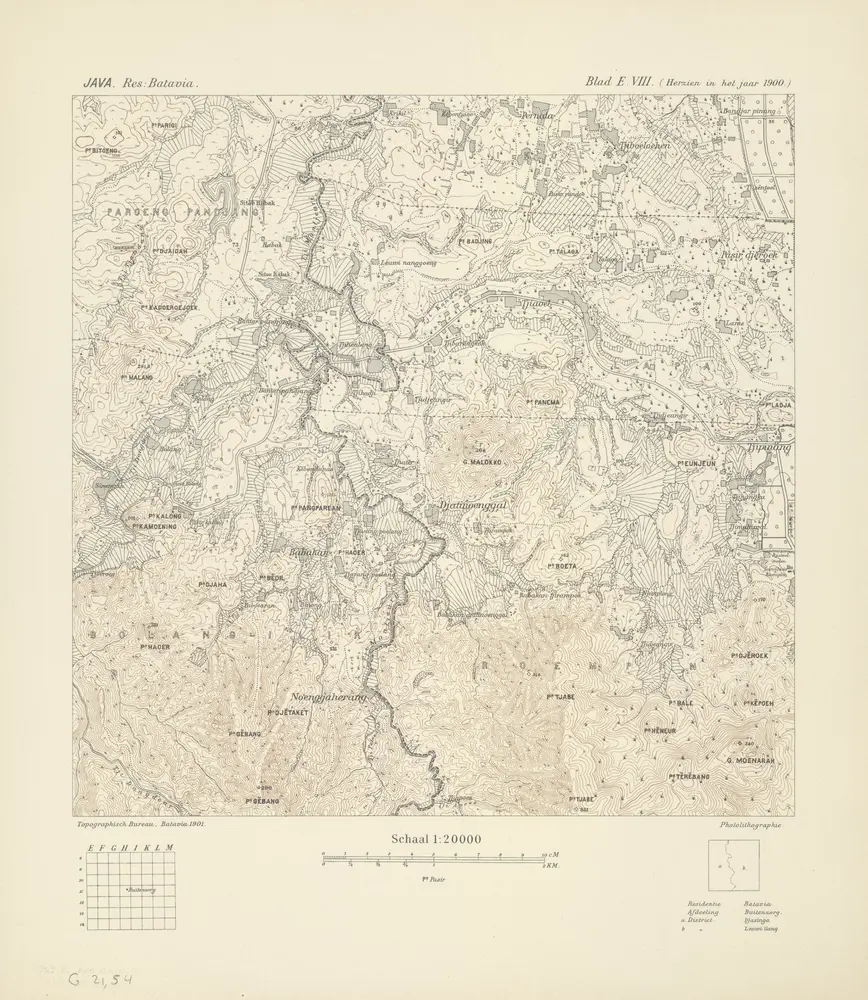 [Djatinoenggal] : herzien in het jaar 1900 / Topographisch Bureau