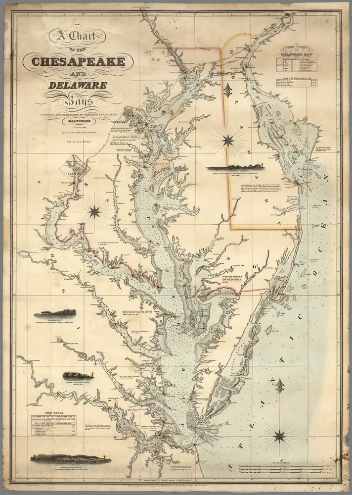 A Chart of the Chesapeake And Delaware Bays