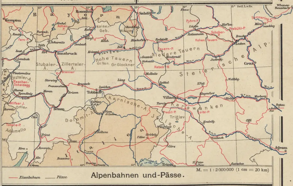 Alpenbahnen und -Pässe