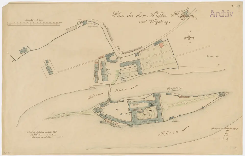 Kloster Rheinau: Ehemaliges Kloster und Umgebung; Situationsplan