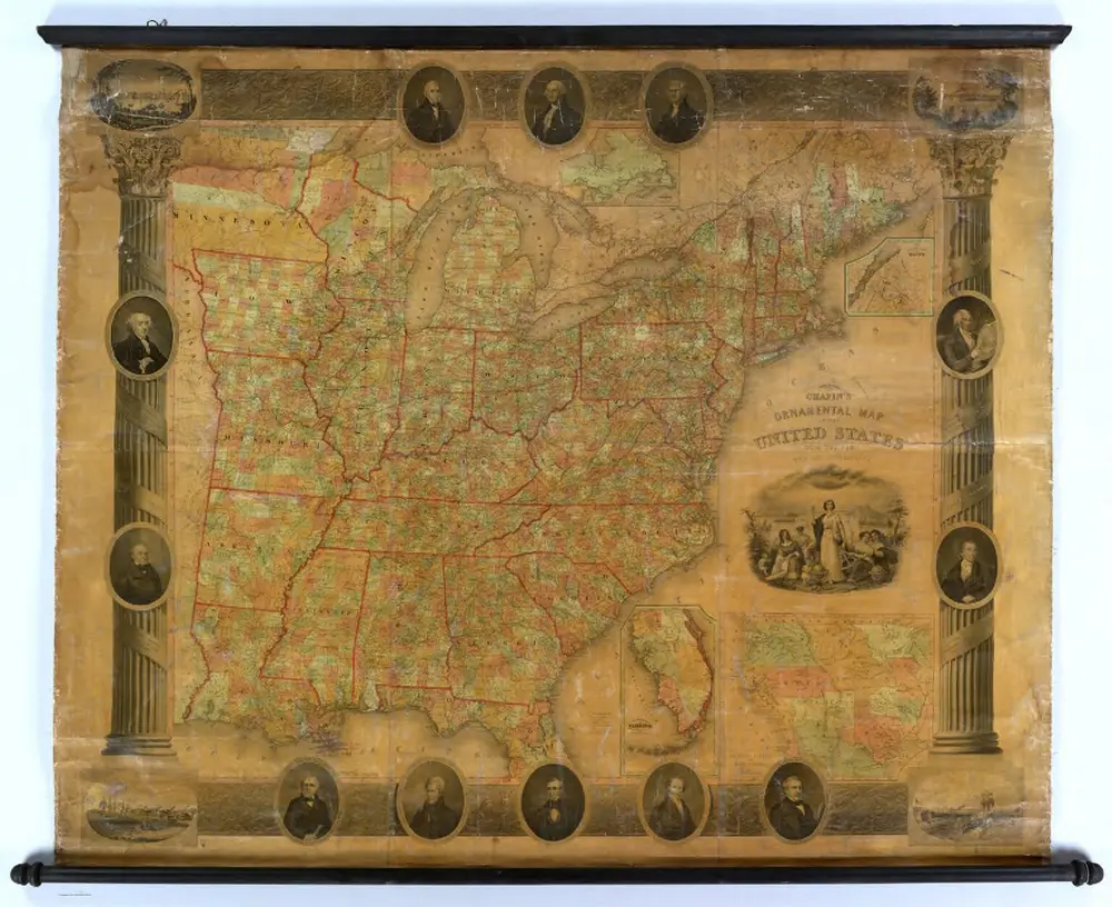 Chapin's Ornamental Map Of The United States.