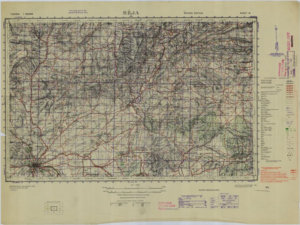 Tunisia, 1:50,000, Beja