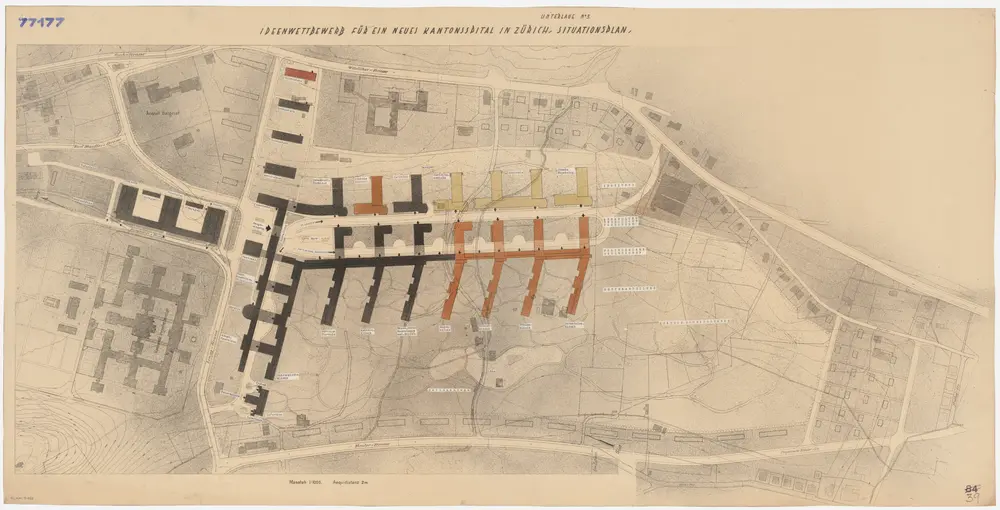Zürich: Kantonsspital auf dem Burghölzliareal; Projekt 77177; Situationsplan