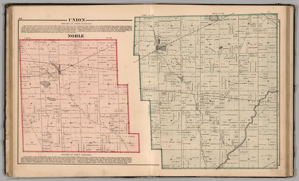 Union and Noble Townships, Laporte County, Indiana.