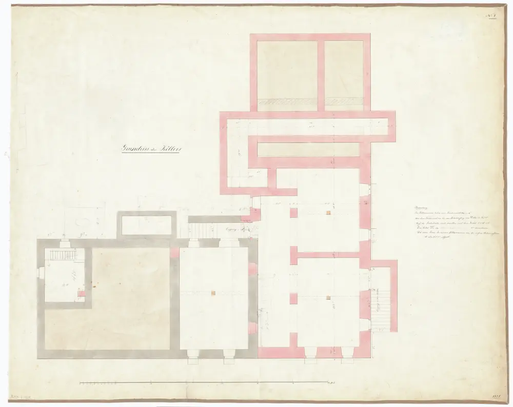 Landwirtschaftliche Schule Strickhof, Konfikt: Keller; Grundriss (Nr. 1)