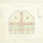 Kantonale Strafanstalt Oetenbach: Projektierter Neubau; Erdgeschoss mit Anstaltsgarten; Grundriss