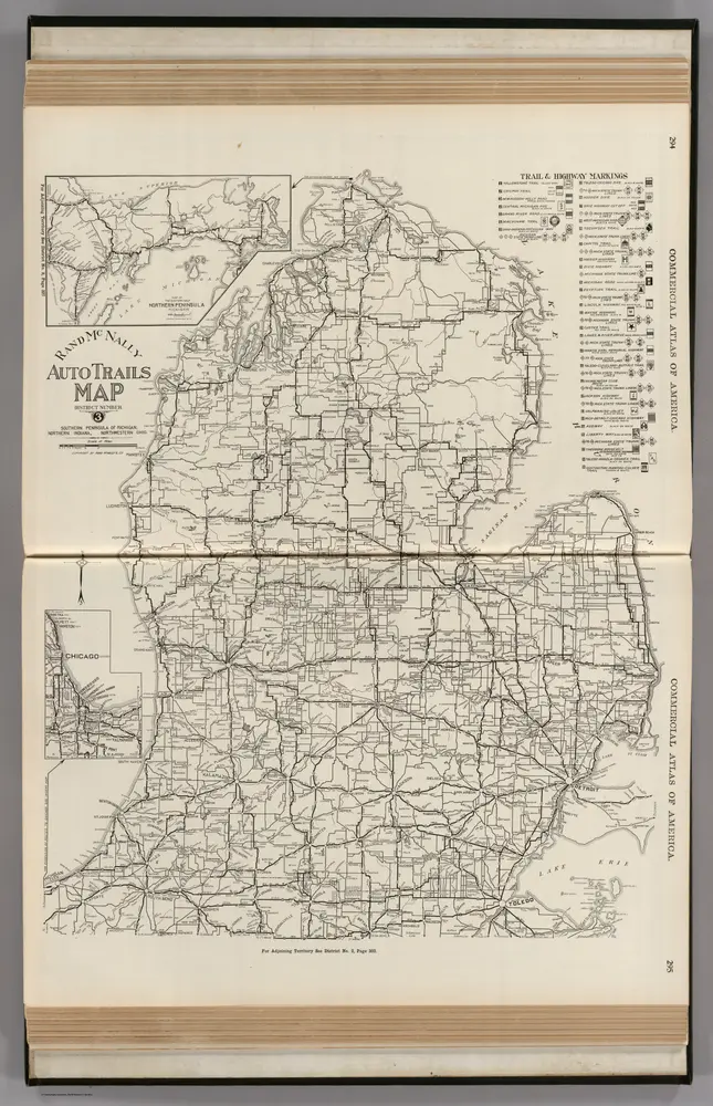 AutoTrails Map, Southern Peninsula of Michigan, Northern Indiana, Northwestern Ohio.