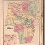 Town of Danbury, Fairfield County, Connecticut.  (inset) Mill Plain.