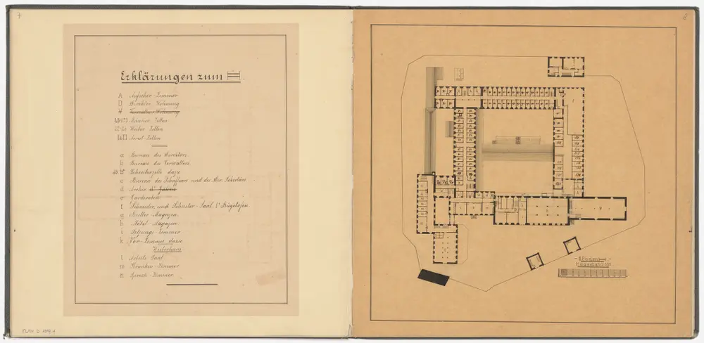 Kantonale Strafanstalt Oetenbach: 2. Boden; Grundriss