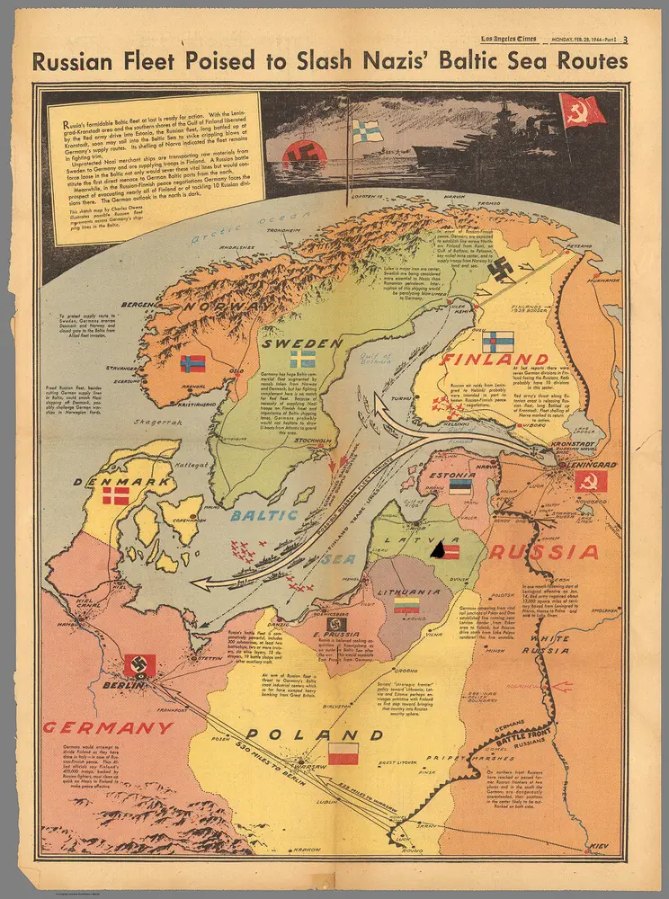 Russian fleet poised to slash Nazis' Baltic Sea Routes