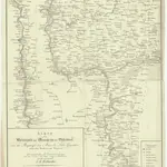 Karte des Rheinlaufes von Mannheim bis Düsseldorf von der Bergstrasse, den Main- und Lahn- Gegenden und den Bädern am Taunus