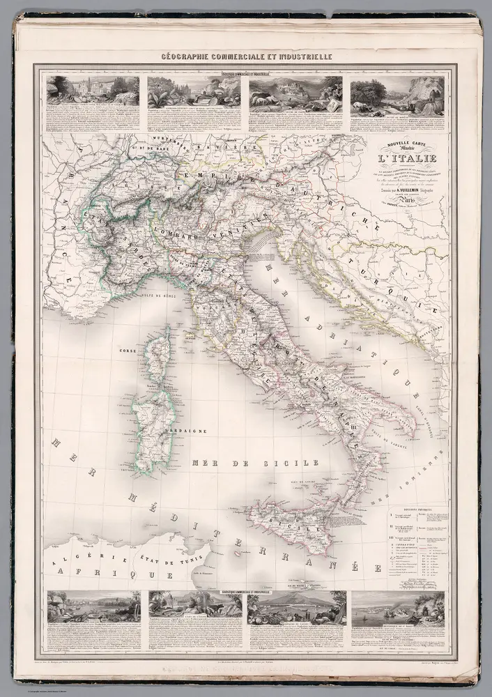 Nouvelle carte illustree de de l'Italie