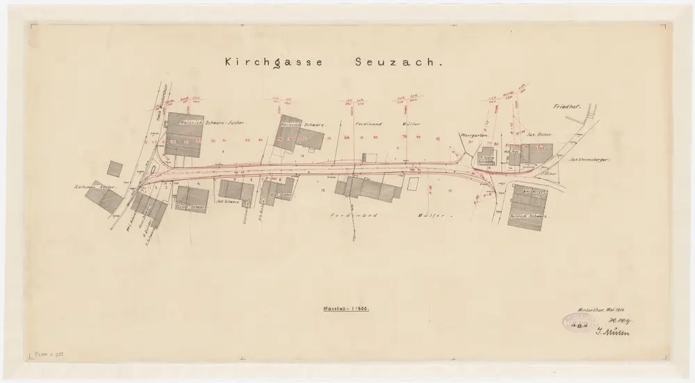 Seuzach: Korrektion der Kirchgasse; Situationsplan