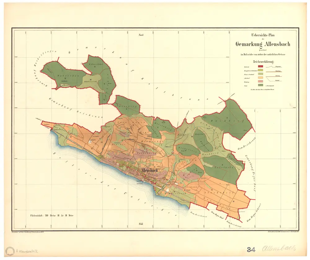 Allensbach, KN. GLAK H-1 Gemarkungspläne