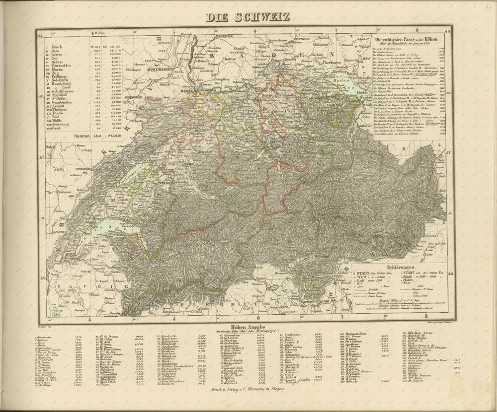 mapa z atlasu "Vollständiger Hand-Atlas der neueren Erdbeschreibung über alle Theile der Erde in 82 Blättern"