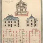 Altikon: Wohnhaus des Obervogts; Ansichten, Grundrisse und Schnitt