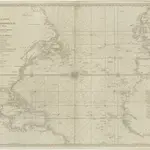 A New General chart of the Atlantic and Western Ocean and adjacent Seas including the Coast of Europa and Africa, from 0 degrees North Latitude to the Equator and also the opposite Coast of America etc.