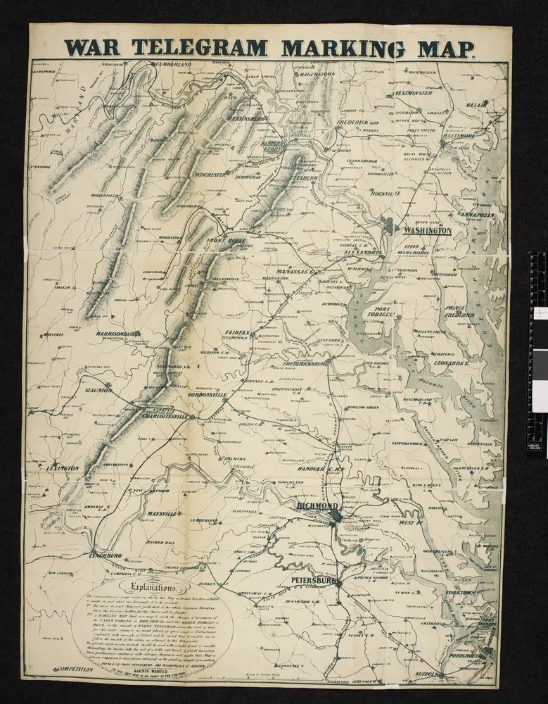 War Telegram Marking Map.