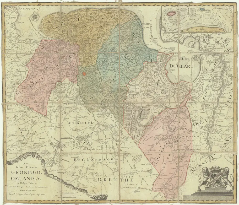 Nova totius provinciae Groningo-Omlandiae in Belgio tabula