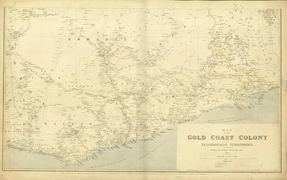 Map of the Gold Coast Colony and neighbouring territories